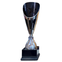 [15310] Rising Stars Deluxe Plastic Lazer Cup Trophy Silver & Black - TR20534 (38cms)