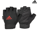 [15682] Adidas Fitness Adjustable Gloves Essential : ADGB-124-NL (Black/Red, Small)