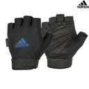 [15686] Adidas Fitness Adjustable Gloves Essential : ADGB-124-NL (Black/Blue, Small)