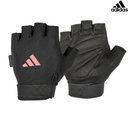 [15689] Adidas Fitness Adjustable Gloves Essential : ADGB-124-NL (Black/Pink, Medium)