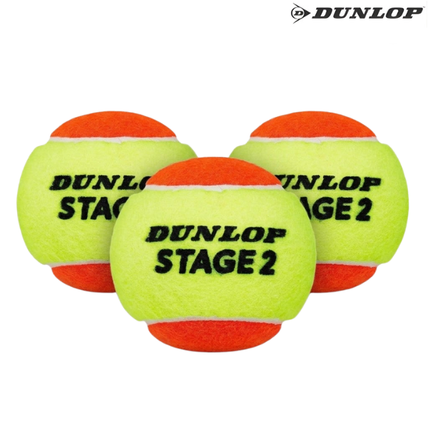 Dunlop Tennis Ball Stage 2 : 601343 - Pack of 3 balls