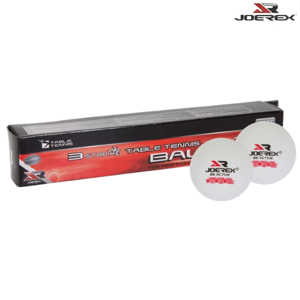 Joerex Table Tennis Balls 3* : NSB-306 - White - Pack of 6 balls