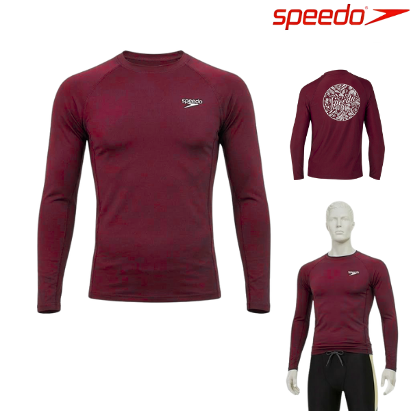 Speedo Swim Top T-Shirts Printed L/Sleeves Swim Tee : 8-00303014527