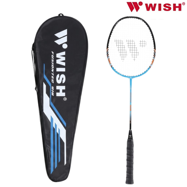 Wish Badminton Racket Fusiontec With Full Cover : 918