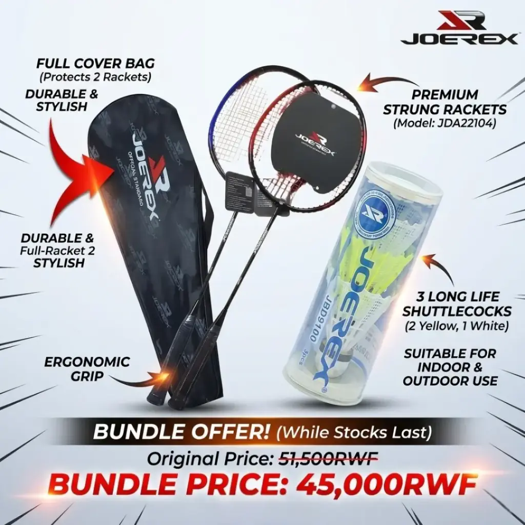 Joerex Badminton Racket Set + Joerex Shuttlecock