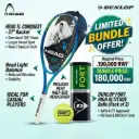 [16612] Head Ti. Conquest Tennis Racket - 27" + Half Cover + Dunlop Tennis Ball Fort High Altitude