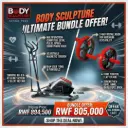 [16622] Body Sculpture Elliptical Strider Magnetic + Body Sculpture Ab Wheel Plus