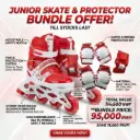 [16626] Xmbt Juniors Skates In-Line Adjustable(EUR 39 - 42) + Super-K Sporting Protector