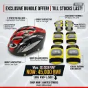 [16628] DAYA Skating/Cycling Helmet + Joerex Skate Protection Guard