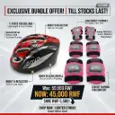 [16629] DAYA Skating/Cycling Helmet + Joerex Skate Protection Guards