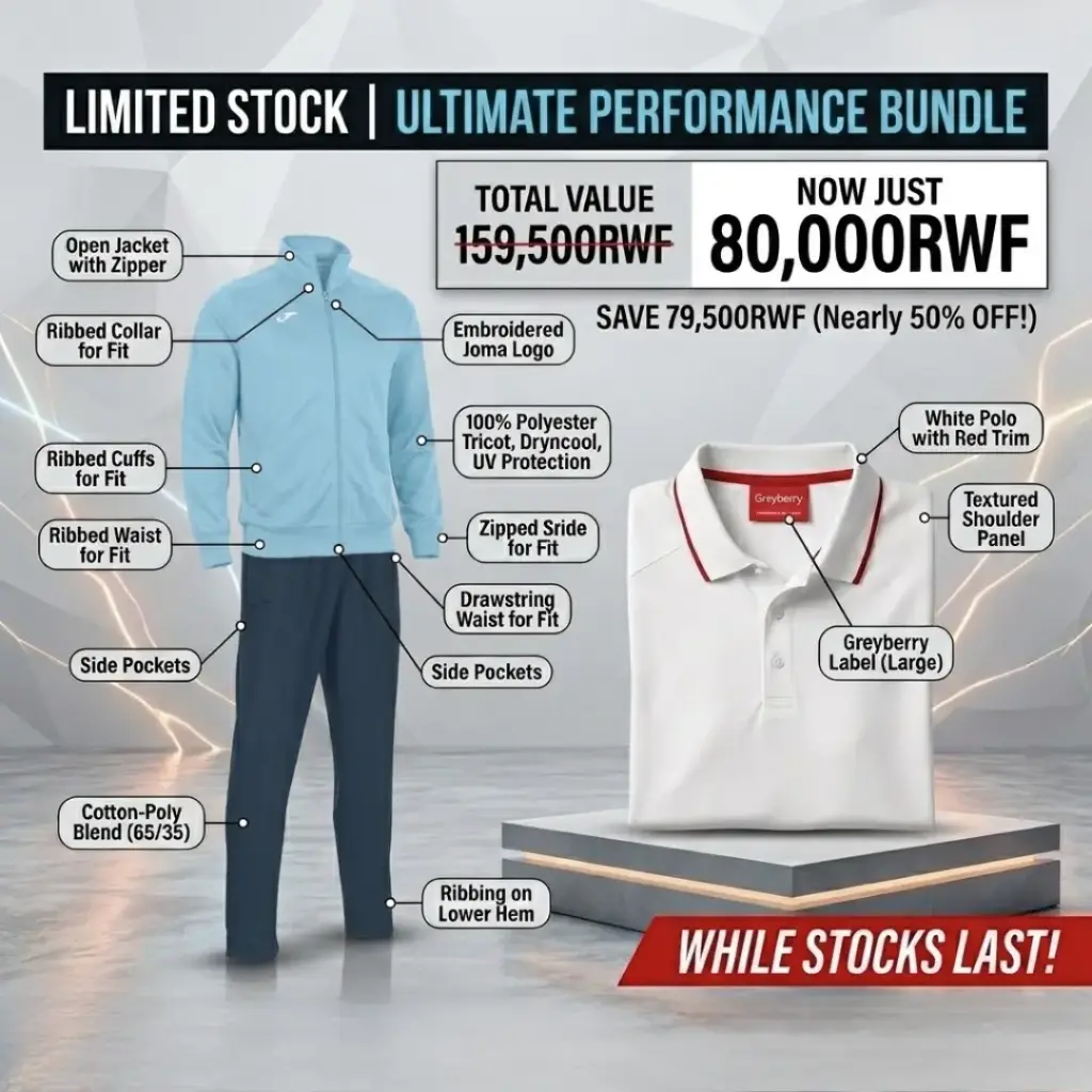 Joma Tracksuit Gala/Grecia II( Large) + Greyberry Polo Shirt