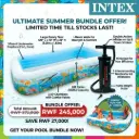 [16639] Intex Pool Sunfish Family Centre +  Intex Double Quick III S Hand Pump