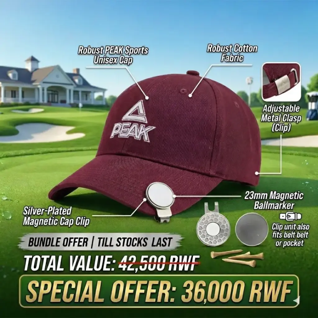 Peak Cap Sports Unisex(Maroon) + Longridge Deluxe Cap Clip And Ballmarker