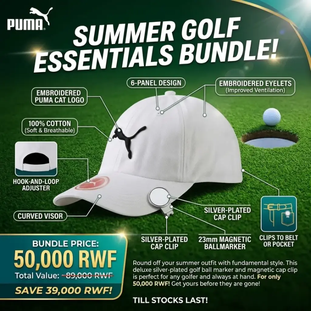 Puma Caps Ess(White) + Longridge Deluxe Cap Clip And Ballmarker