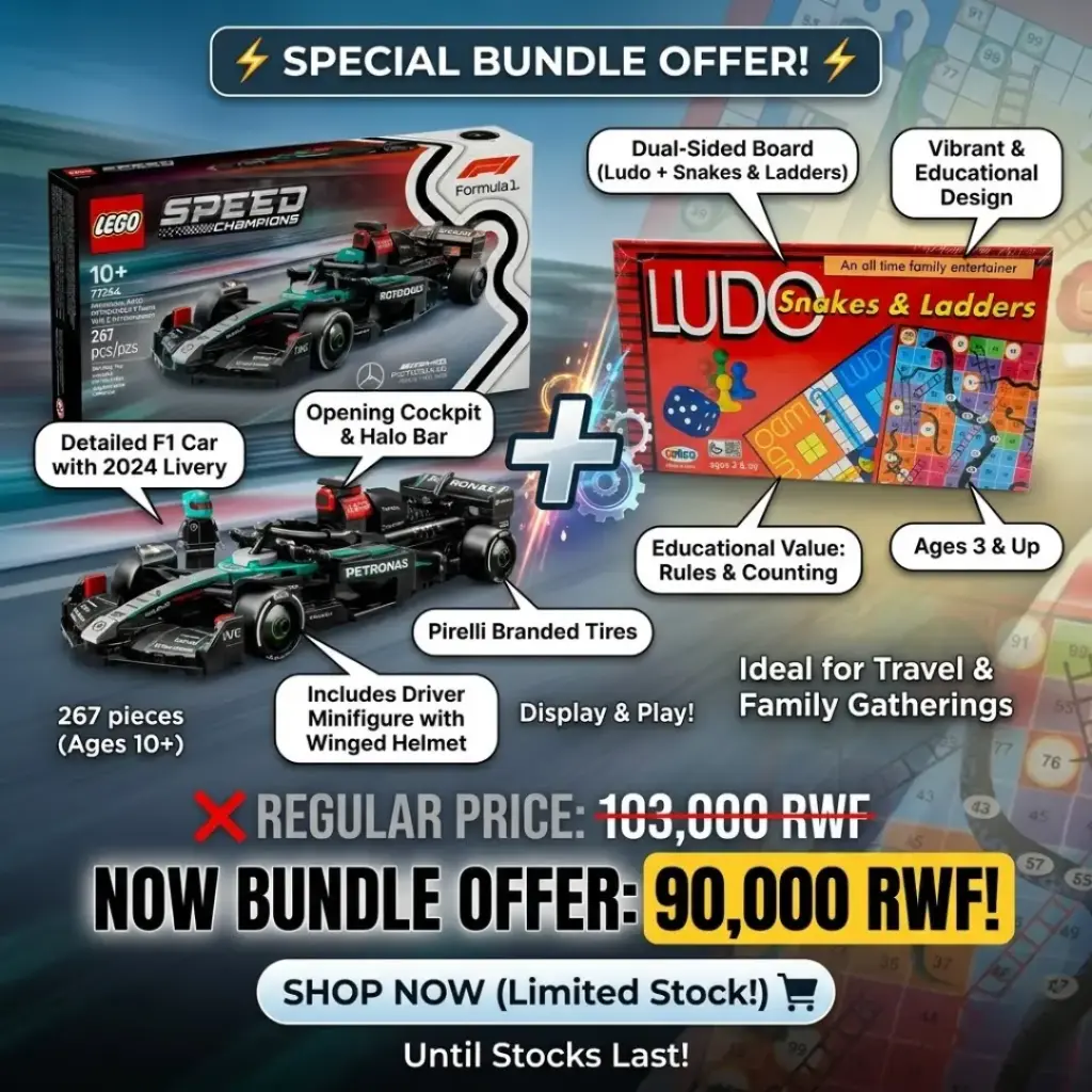 Lego Speed Champions Mercedes AMG F1 W15 Race Car + Himco Ludo,Snakes And Ladders