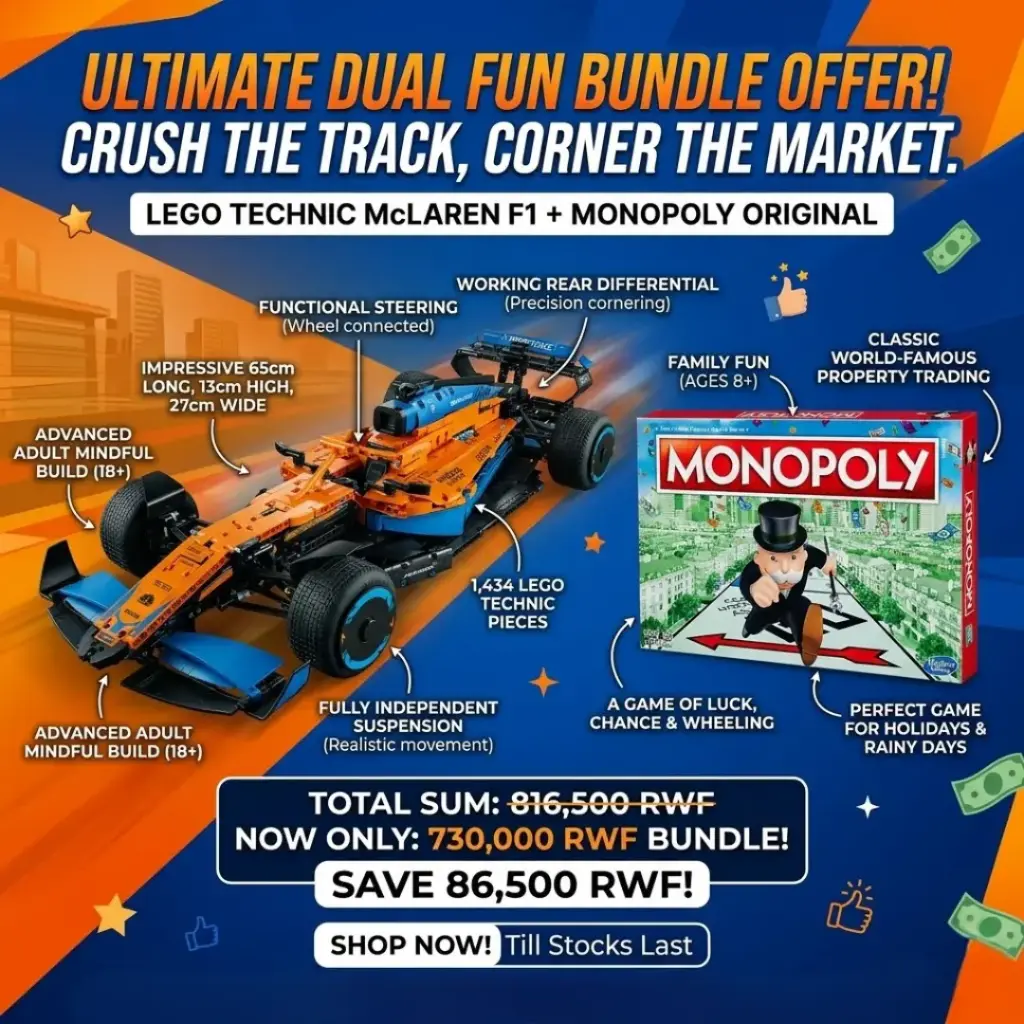 Lego Technic McLaren Formula Race Car + Funskool Monopoly Original