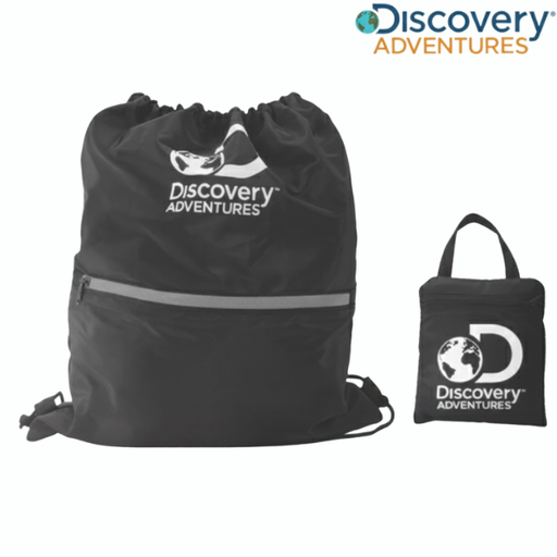 [8950] Discovery Adventures Gym Sack Drawstring Foldable : DHF19094 - Black