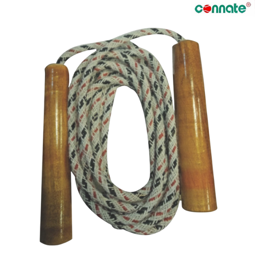 [7498] Connate Skip Rope Cotton : 50658 - 9ft - Brown/White