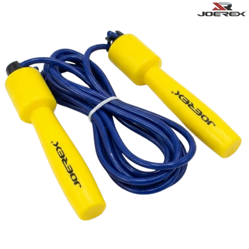[5264] Joerex Skip Rope Plastic Handle-JD6066 - 9ft - Blue/Yellow