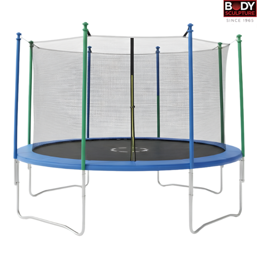 [4980] Body Sculpture Trampoline With Enclosure: JKL-14FT-GS4 - Dia.425cm