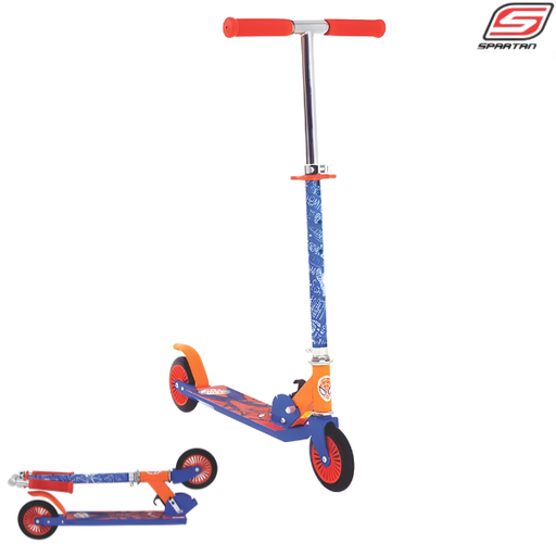 [7398] Spartan Scooter Spiderman Folding : SP-7029 - Blue/Orange