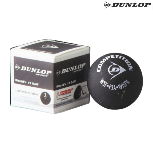 [1310] Dunlop Squash Ball Competition Yellow Dot Single : 700112