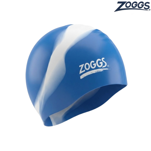 [10088] Zoggs Swim Cap Multi Colour : 305603 - Blue/Silver