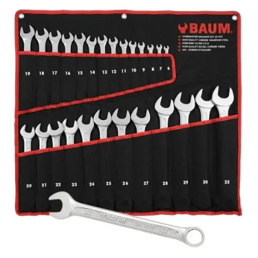 [4164] Baum Set Of 26Pc Combination Spanners 6 - 32mm