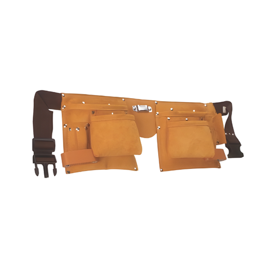 [4296] Baum Leather Tool Pouch With Waist Belt 10 Pockets