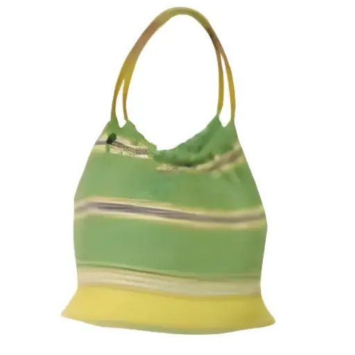 [4443] Kasuku Shoulder Bag With Leather Handle-KAC08