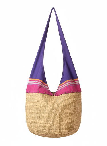 [4442] Kasuku Sisal With Kikoy Handle-KAC13