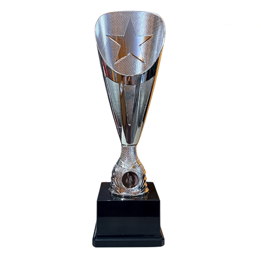 [15313] Rising Stars Deluxe Plastic Lazer Cup Trophy Silver - TR20537