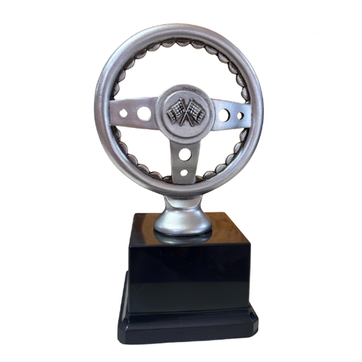 [15241] Velocity Steering Wheel Award Antique Silver - RF25510