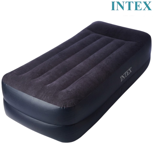 [15531] Intex Twin Pillow Rest Raised Airbed With Fiber-Tech Bip : 64122UK