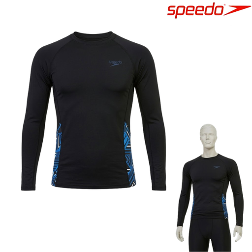 Speedo Swim Top T-Shirts Rashguard L/Sleeves Eco End + Splice : 8-00299714535