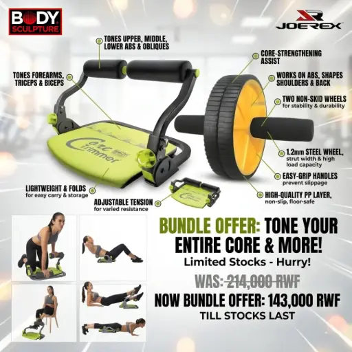 [16615] Body Sculpture Core Trimmer + Joerex Exercise Wheel Double