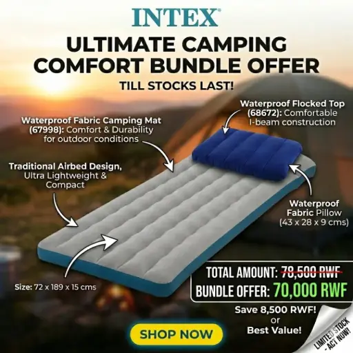 [16625] Intex Camping Mattress + Intex Pillow Downy