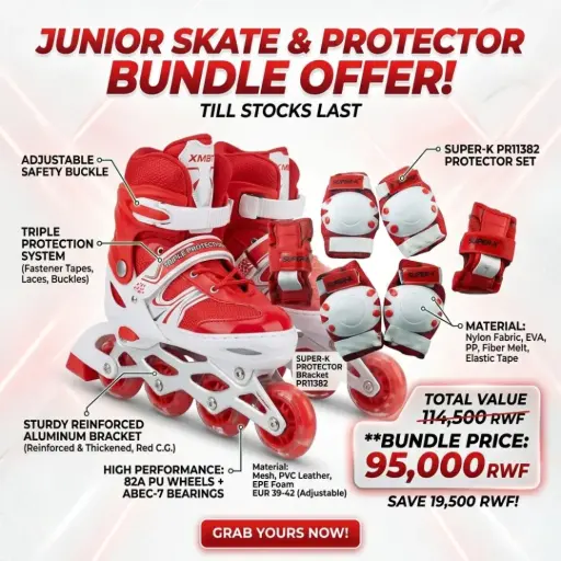 [16626] Xmbt Juniors Skates In-Line Adjustable(EUR 39 - 42) + Super-K Sporting Protector