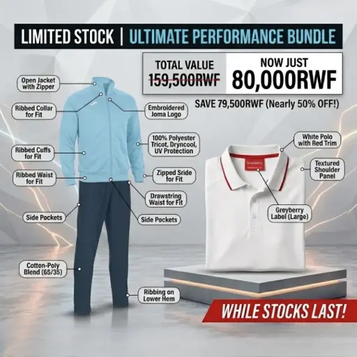 [16632] Joma Tracksuit Gala/Grecia II( Large) + Greyberry Polo Shirt