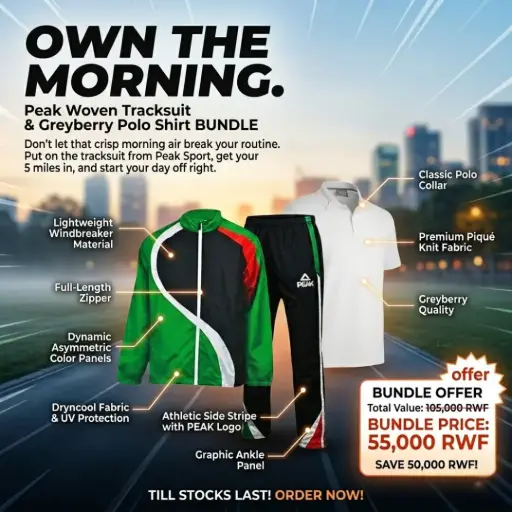 [16634] Peak Woven Tracksuit(XLarge) + Greyberry Polo Shirt