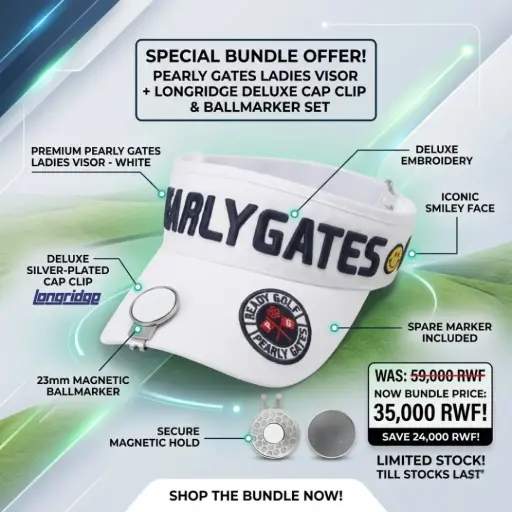 [16643] Pearly Gates Visor Ladies + Longridge Deluxe Cap Clip And Ballmarker