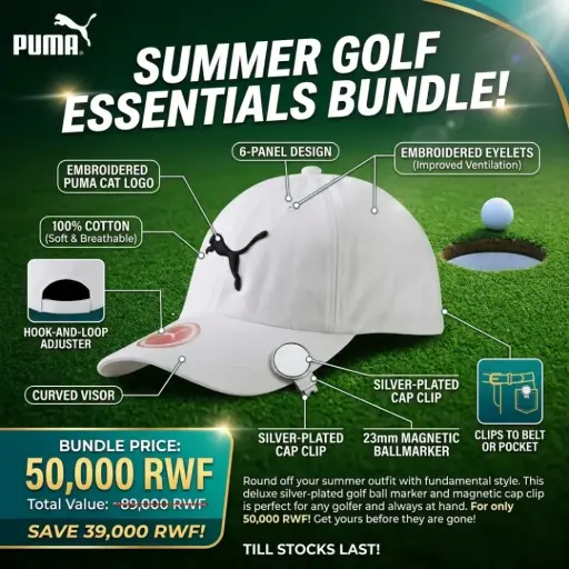 [16648] Puma Caps Ess(White) + Longridge Deluxe Cap Clip And Ballmarker